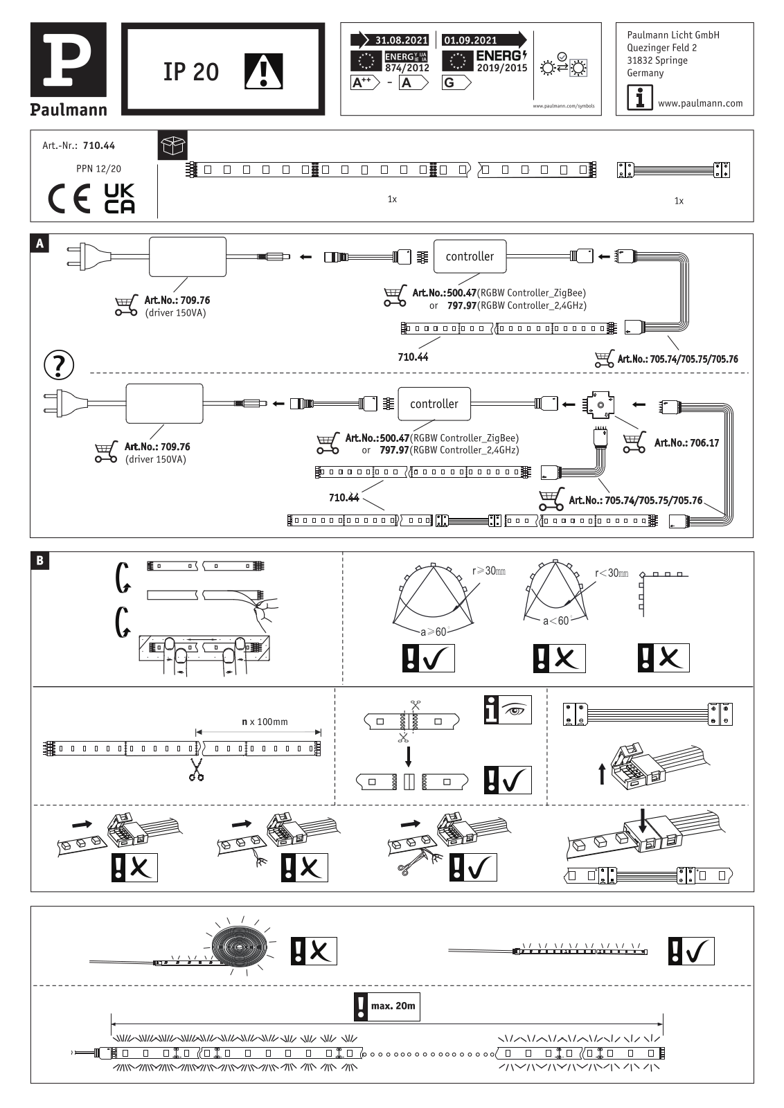 Paulmann 71044 Installation manual - ManualMachine.com