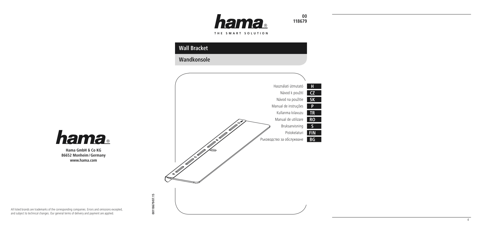 Hama 118679 User manual