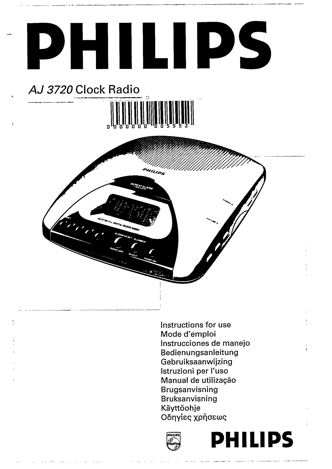 Philips AJ3720/00, AJ3720/17, AJ3720/01, AJ3720/00S User Manual