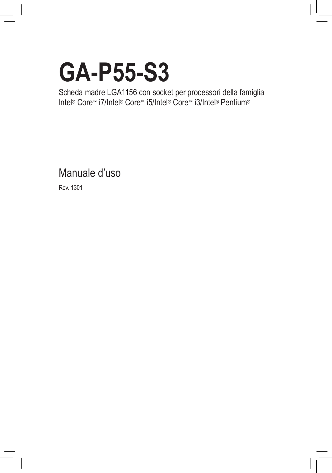 Gigabyte GA-P55-S3 User Manual