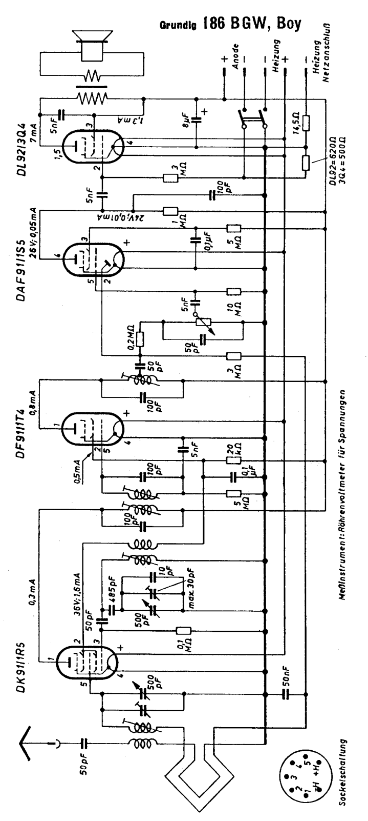 Grundig 186-BGW Schematic