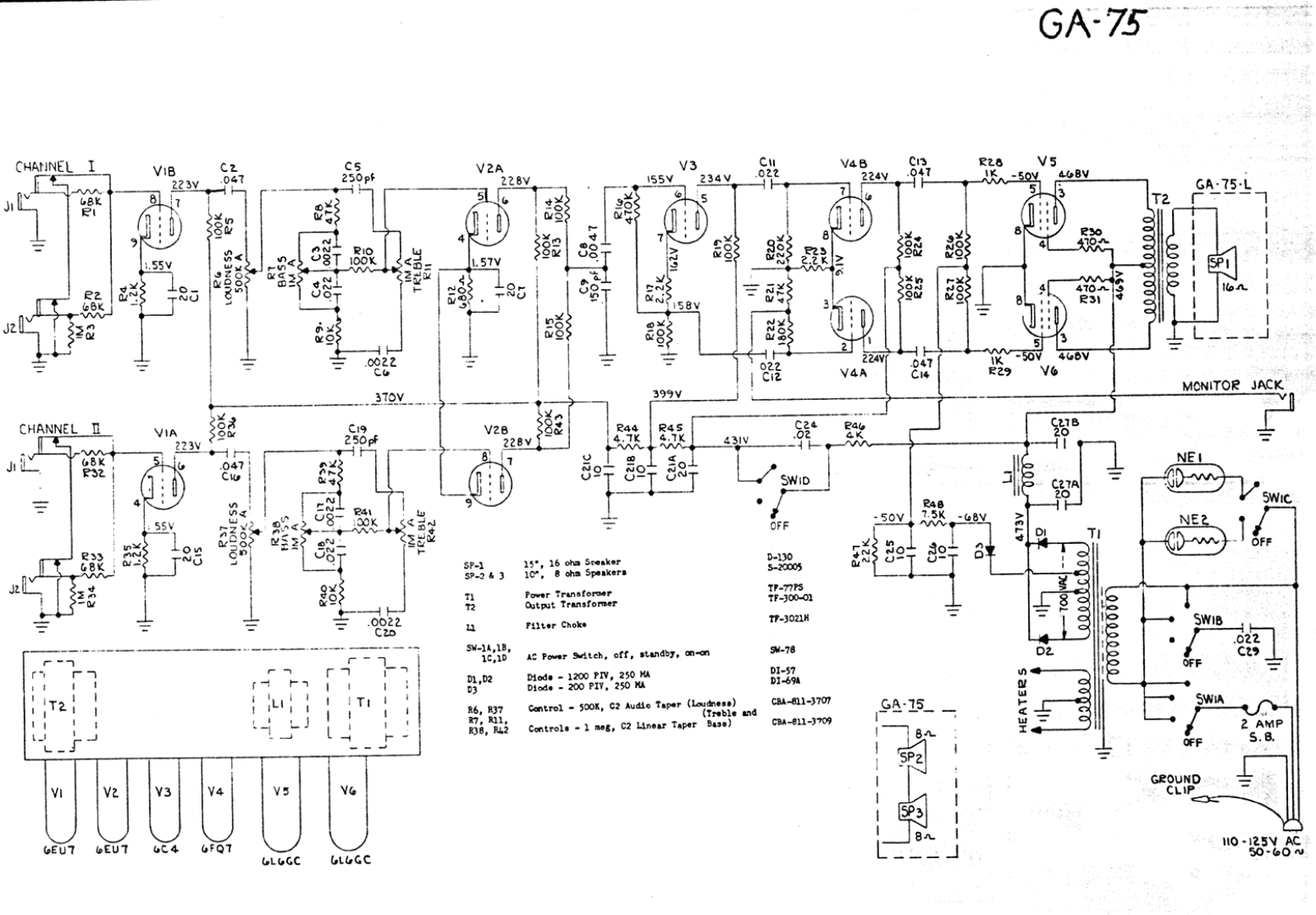 Gibson ga75 new schematic