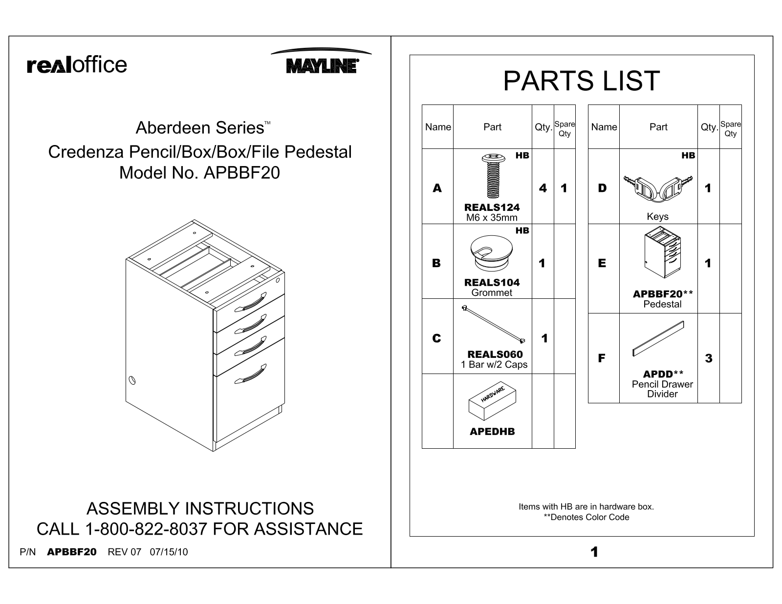 Mayline Desk-Mounted 20 User Manual