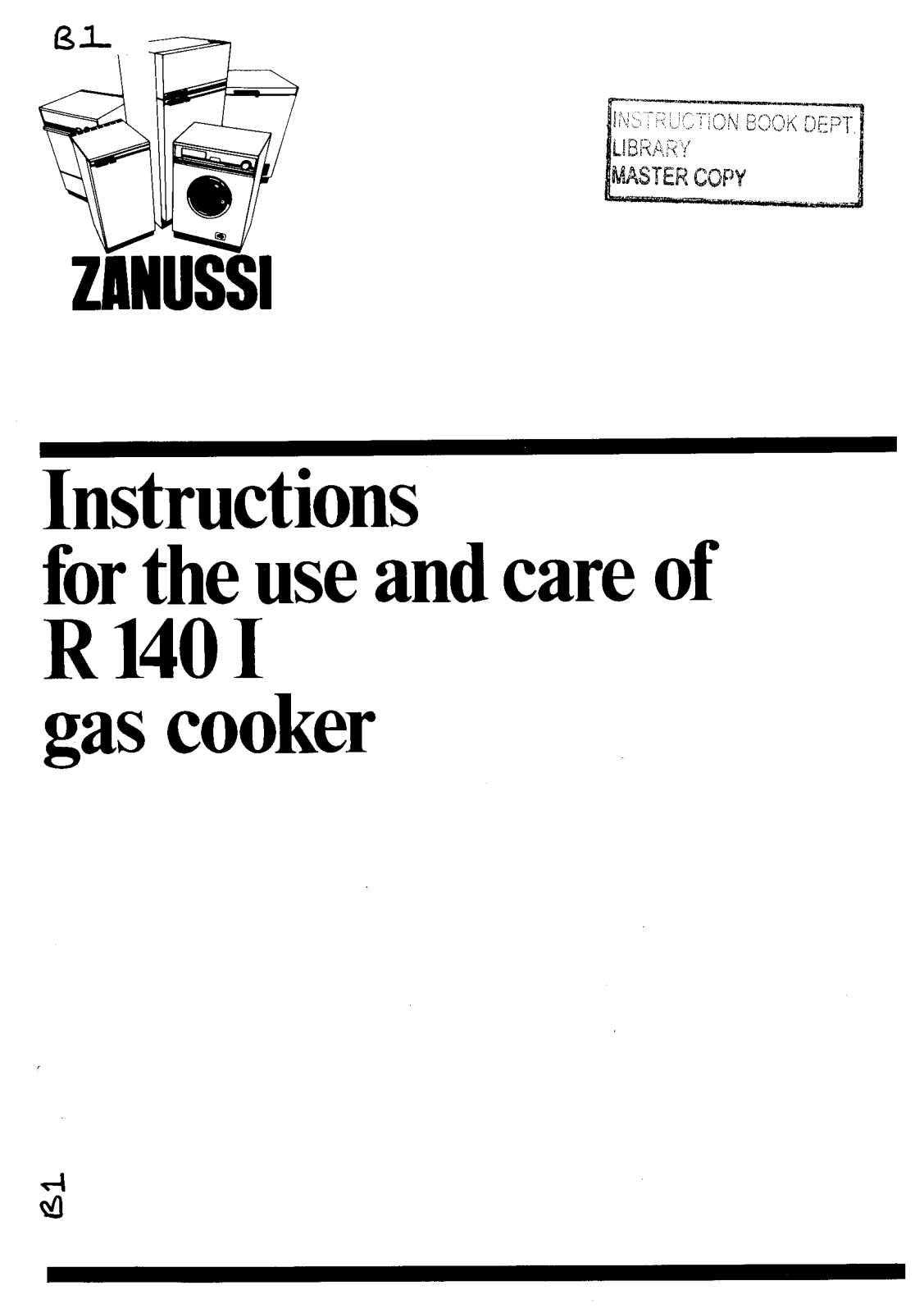 Zanussi R 140 I User Manual