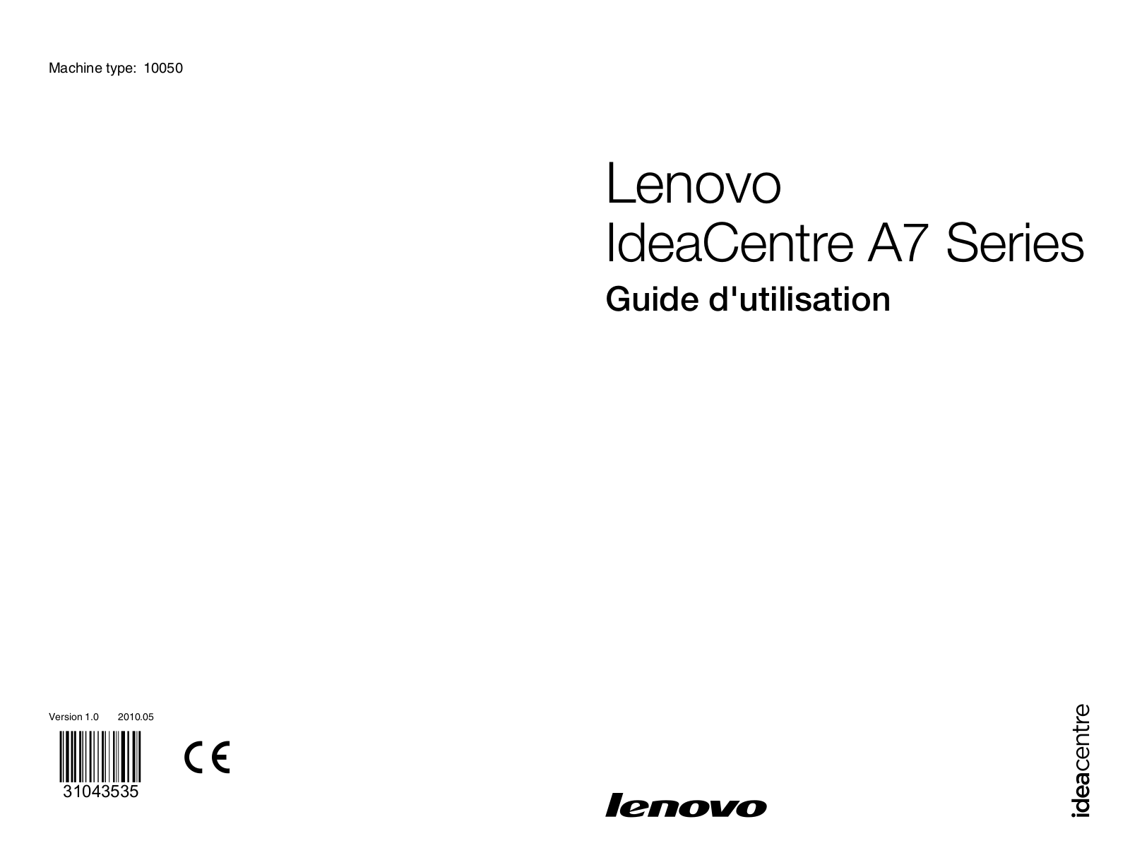 LENOVO IDEACENTRE A700 User Manual