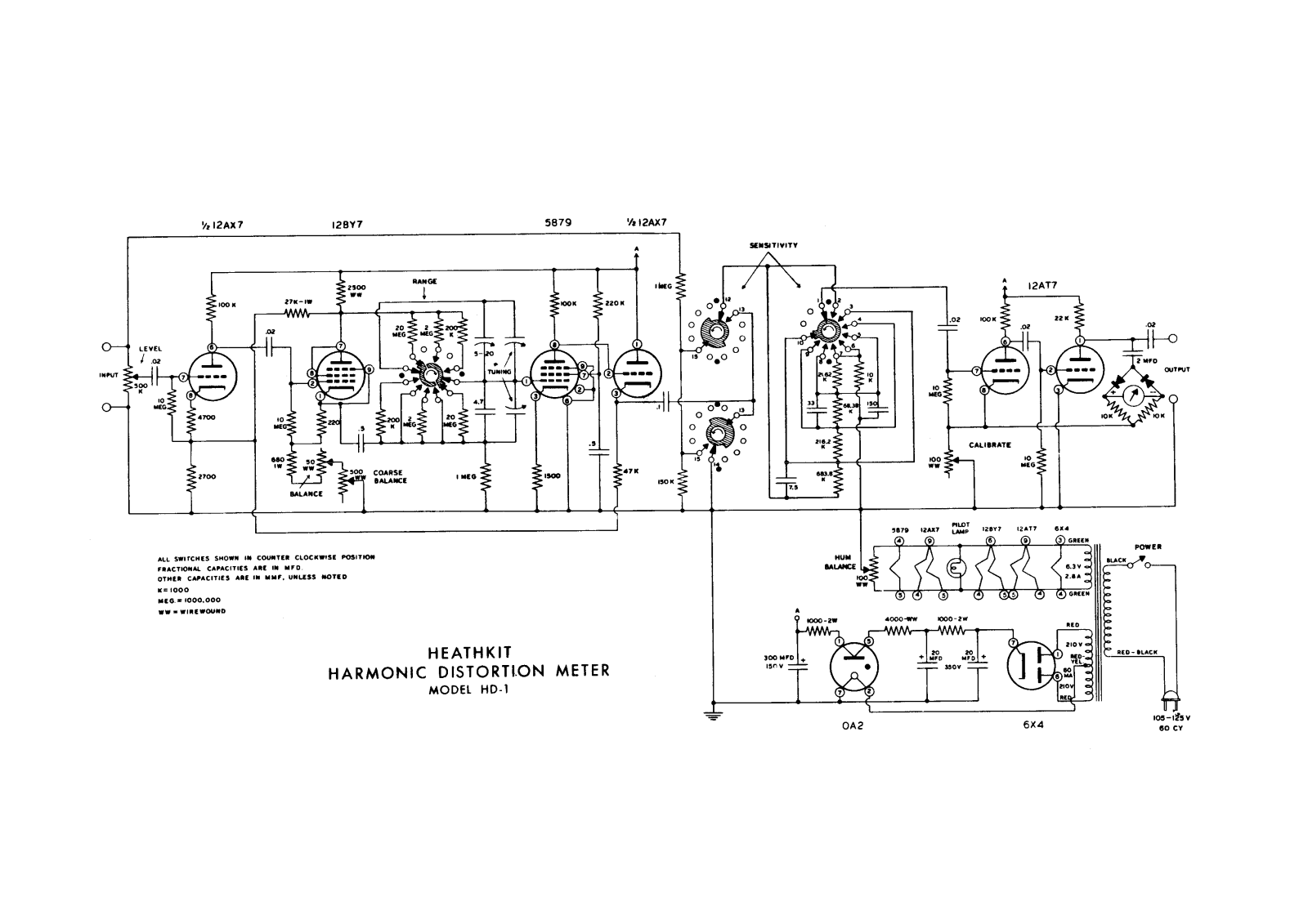 Heathkit HD-1 Schematic