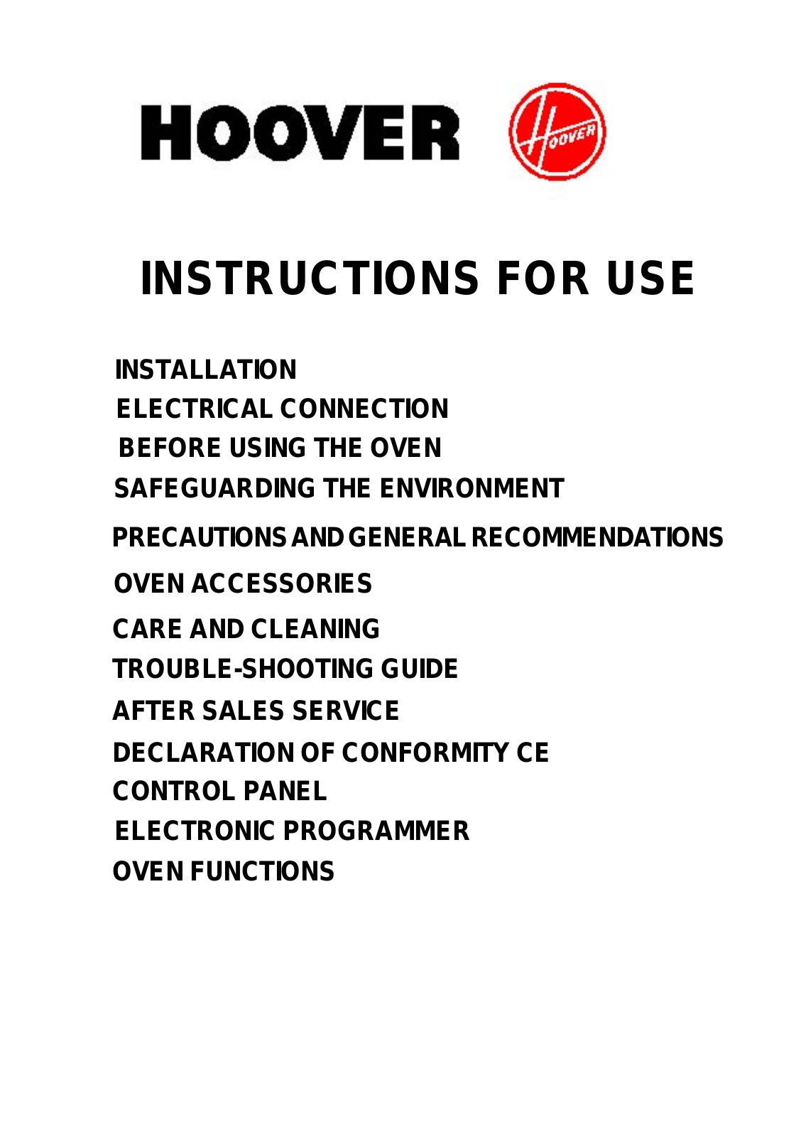 Hoover HDO725 User Manual