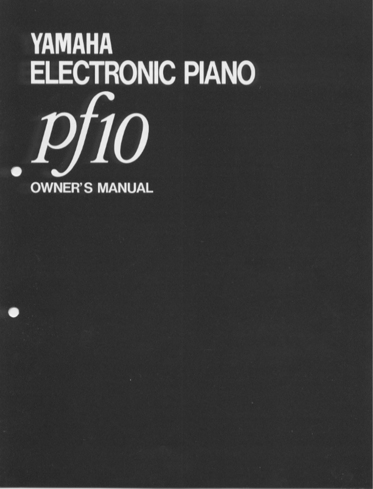 Yamaha pf10 User Manual