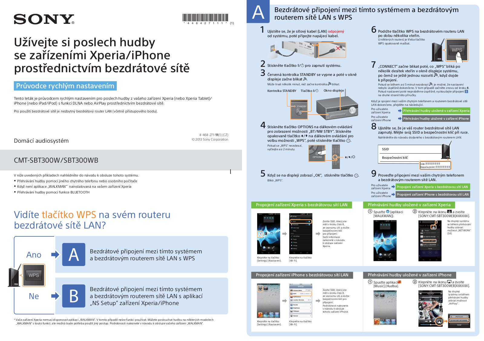 Sony CMT-SBT300WB Getting Started Guide