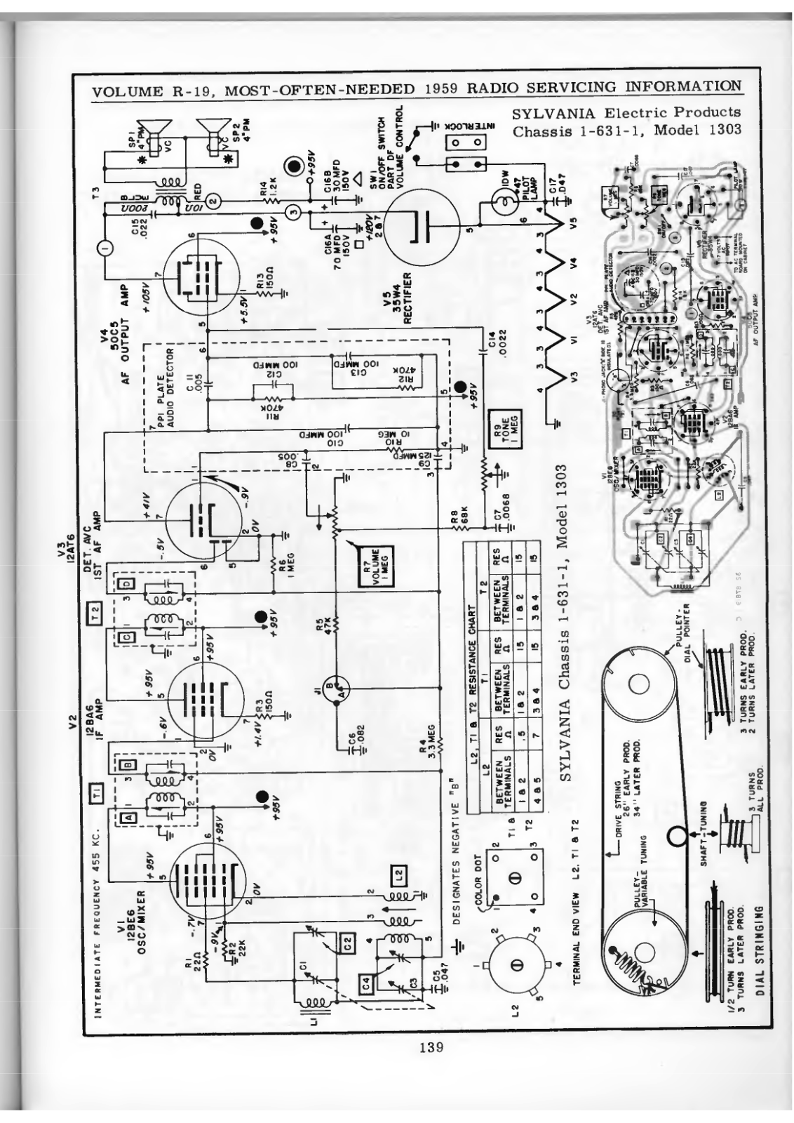 Sylvania 1-631-1 Schematic