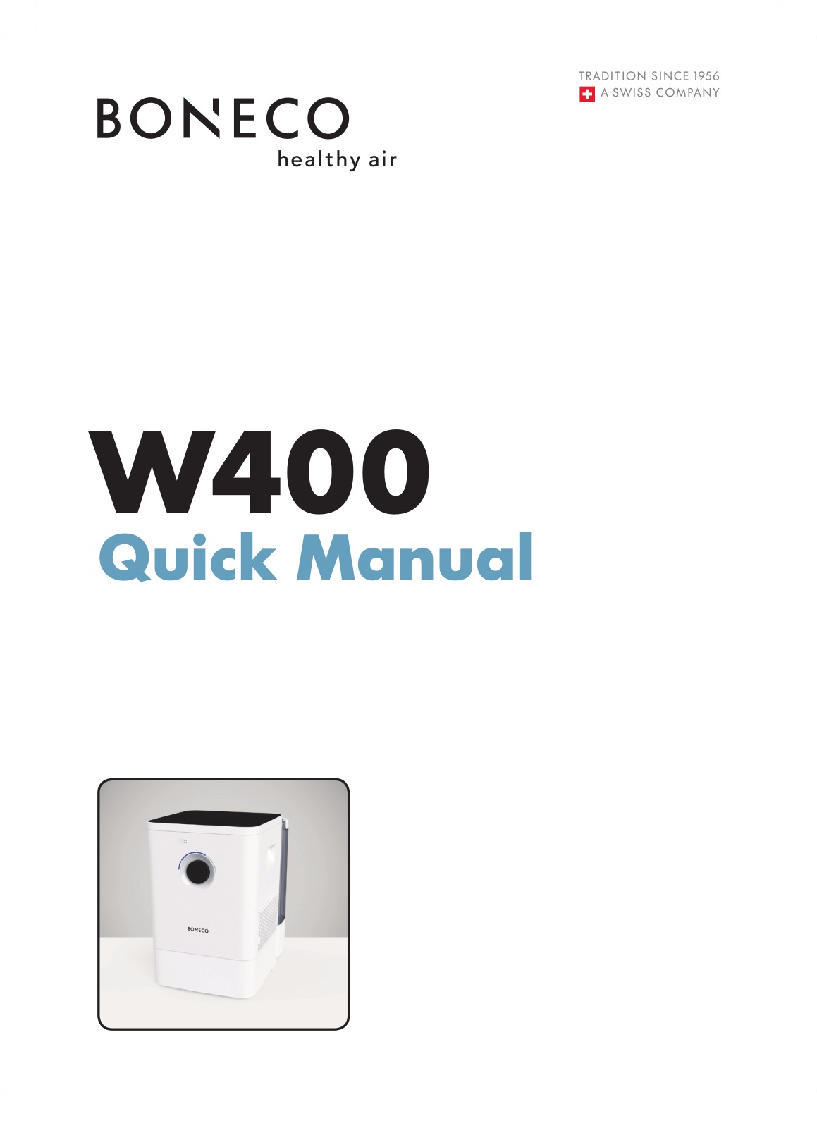 Boneco W400 User manual