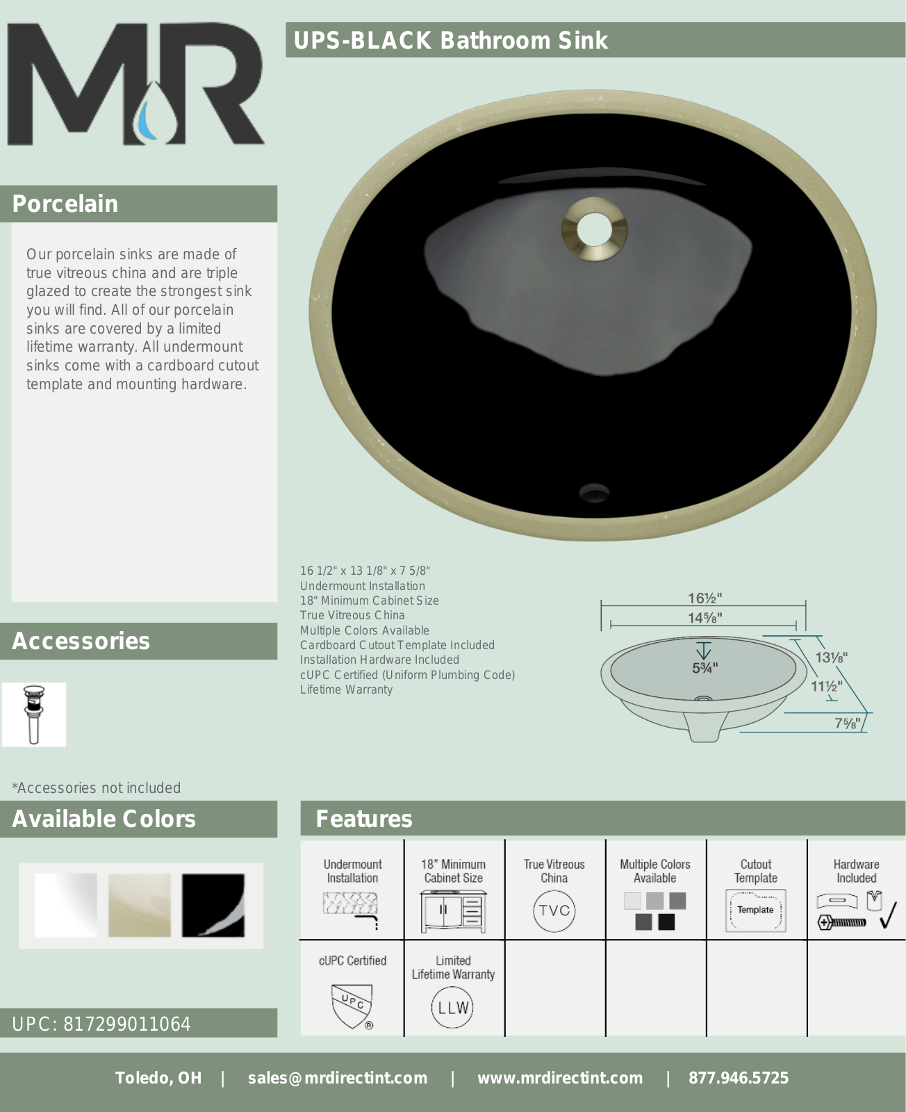 MR Direct MRDR1835 Specifications - ManualMachine.com