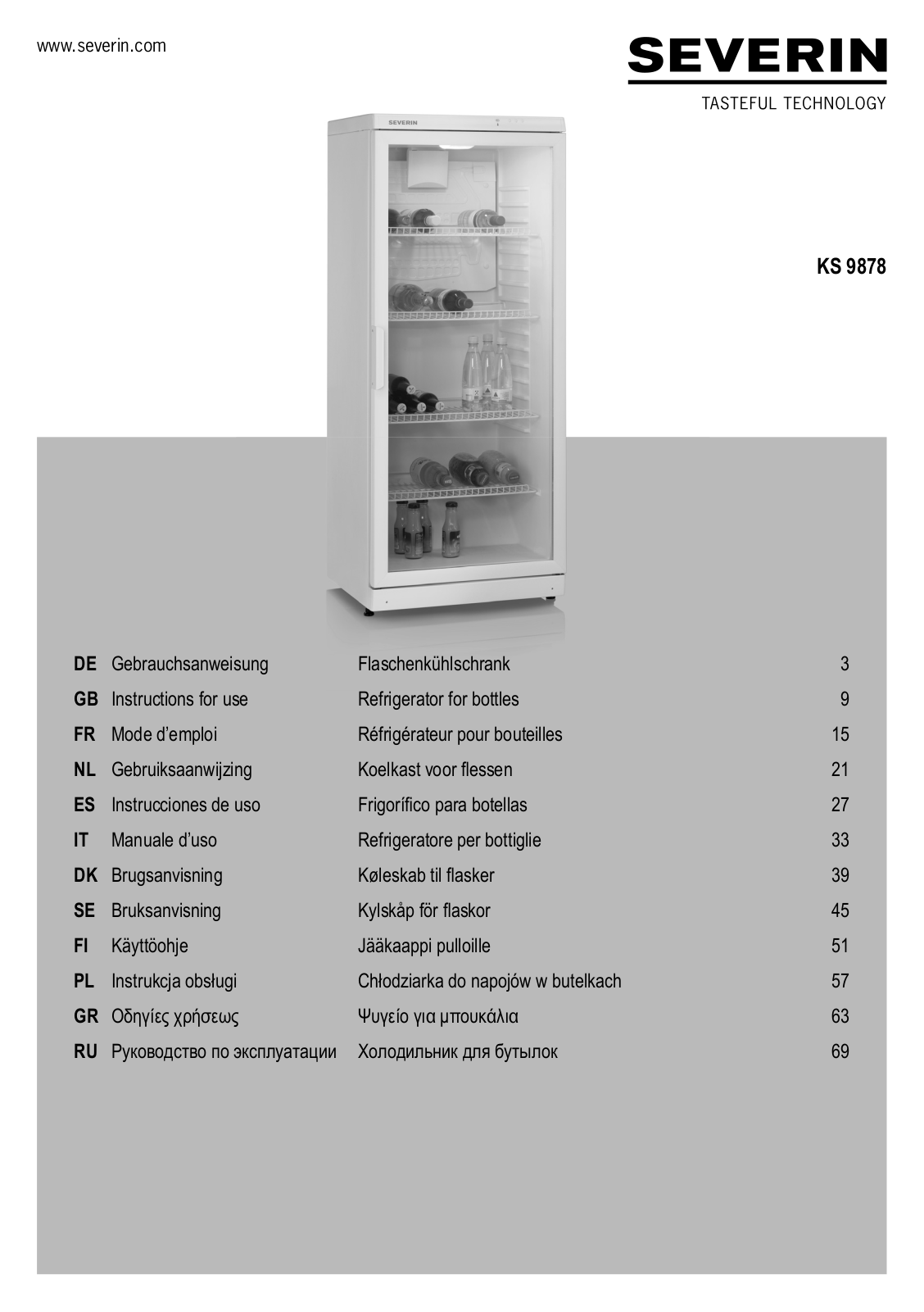 Severin KS 9878 operation manual