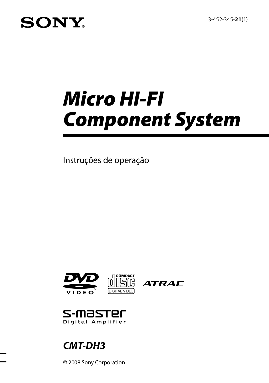 Sony CMT-DH3 User Manual