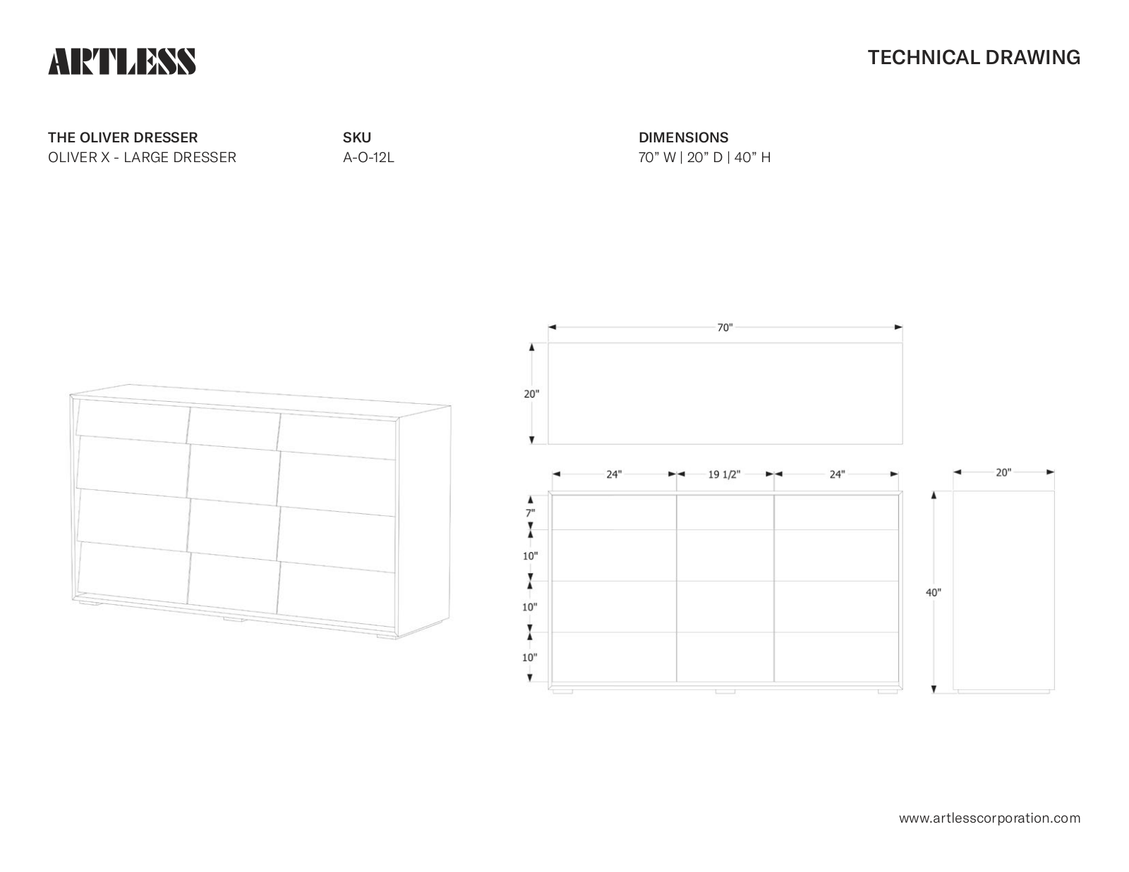 ARTLESS LYS1246 Dimensions - ManualMachine.com