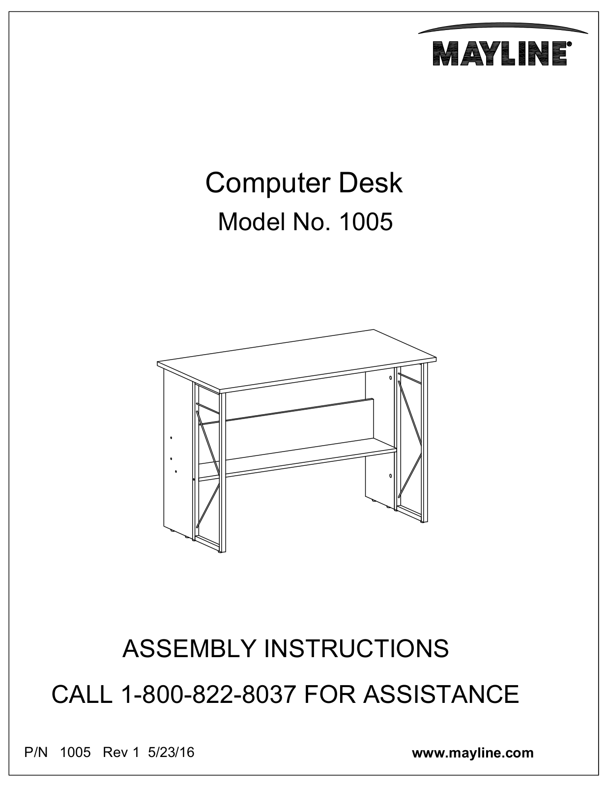 Safco 1005BN, 1005BB, 1005WW Assembly Guide