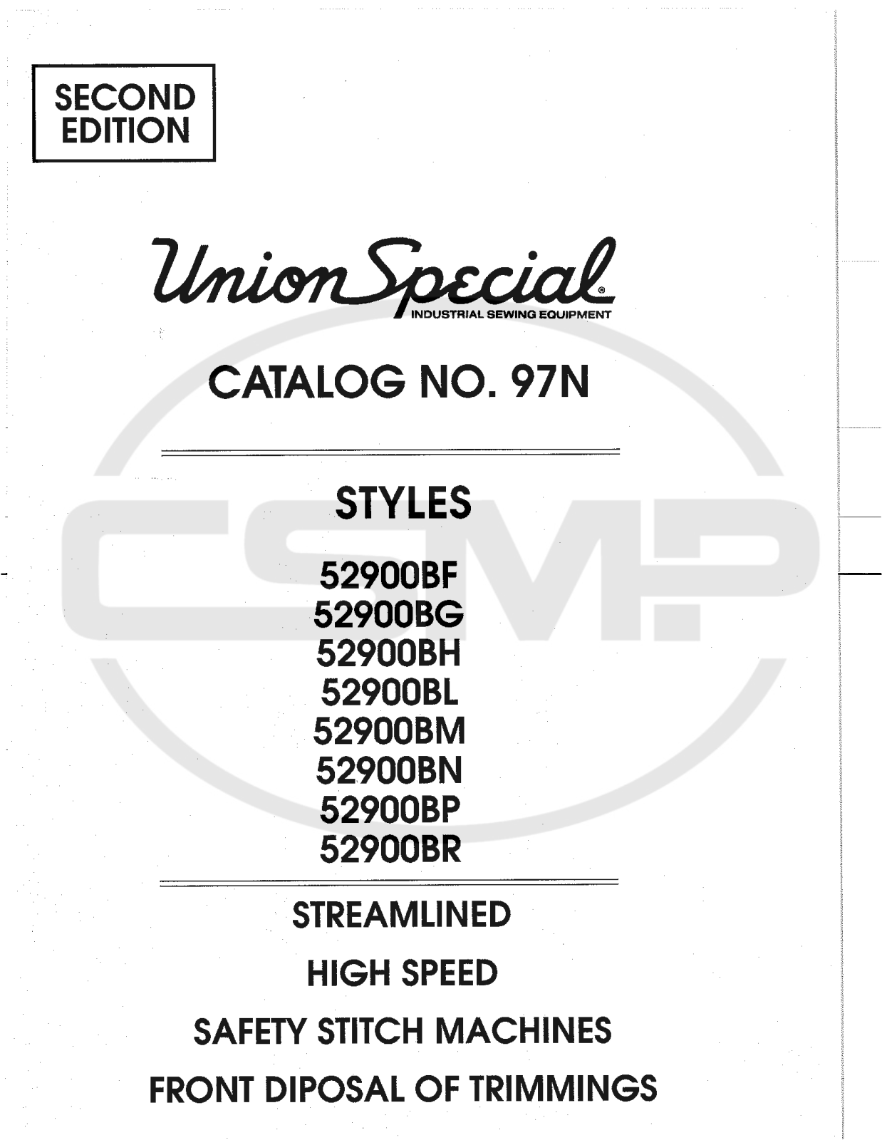 Union Special 97N Parts Book