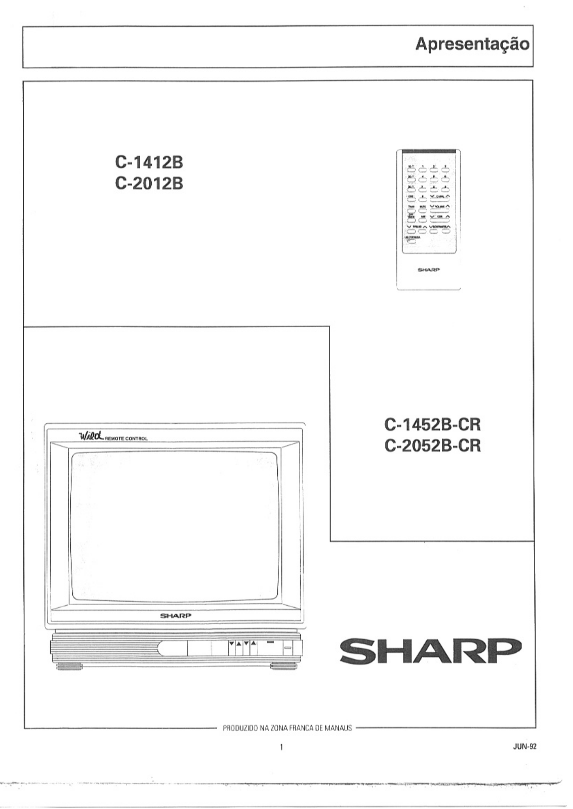 Sharp C-1412B, C-1450B, C-1452B, C-2012B, C-2052B Schematic