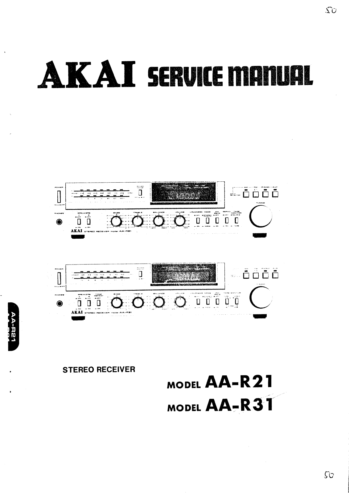 Akai AAR-31, AAR-21 Service manual