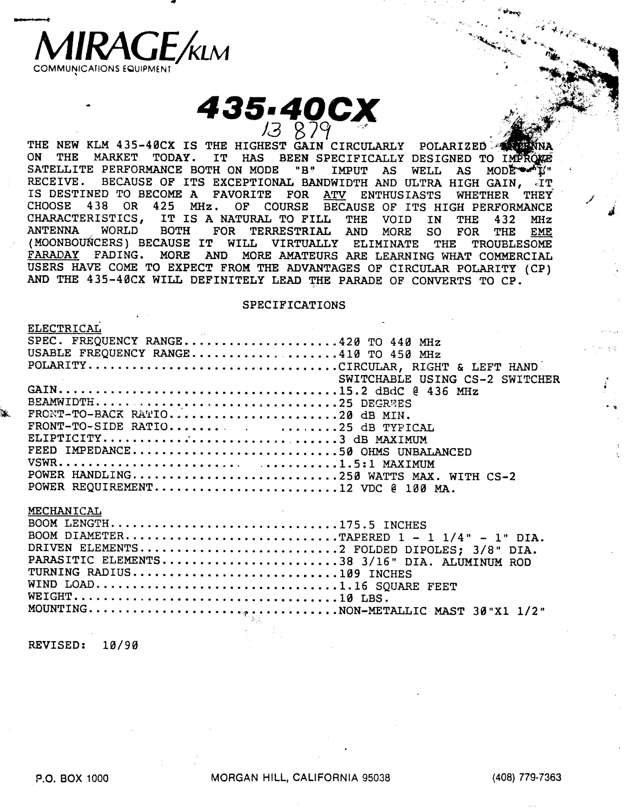 KLM 435-40CX Service manual