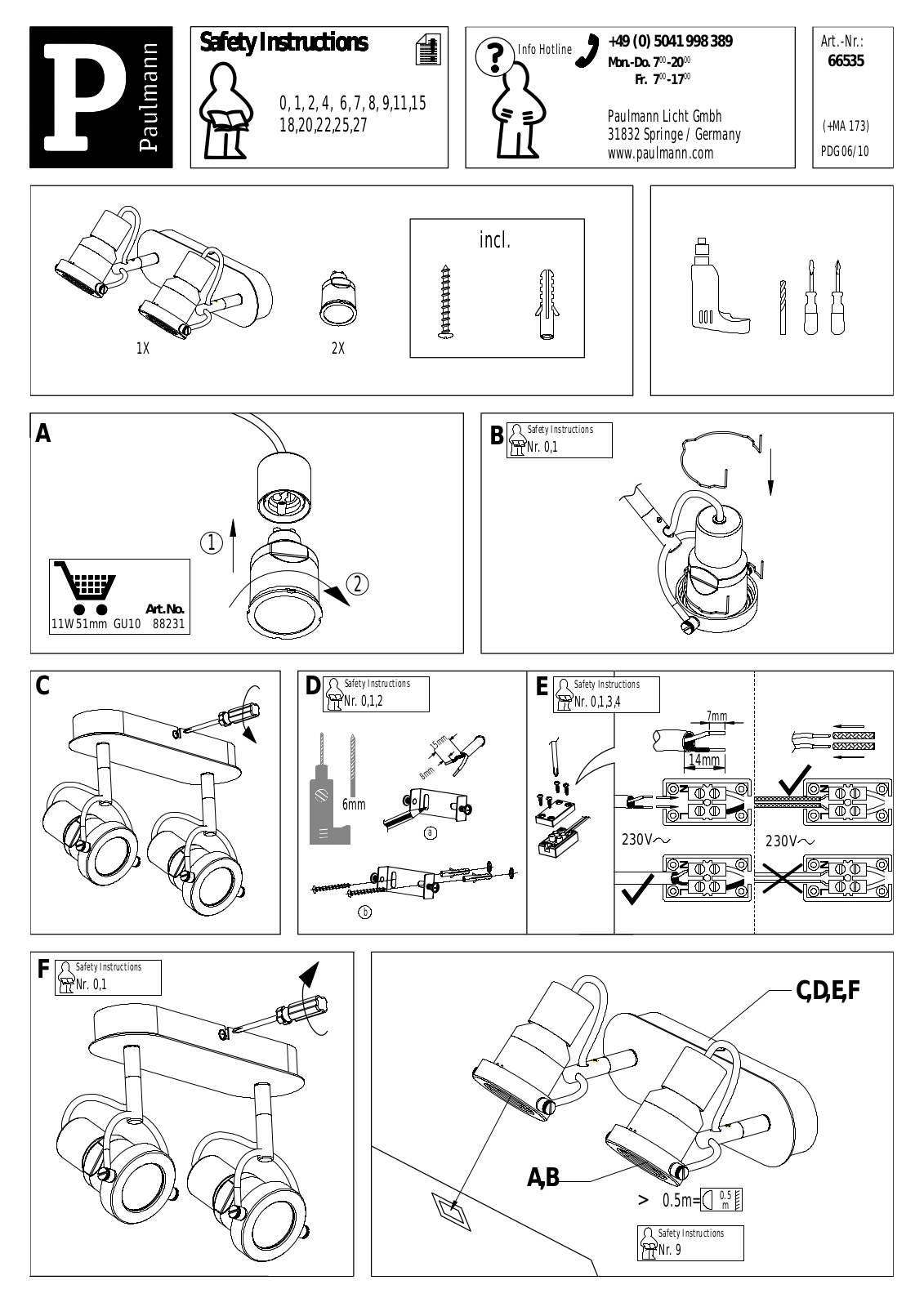 Paulmann 66535 Safety instructions - ManualMachine.com