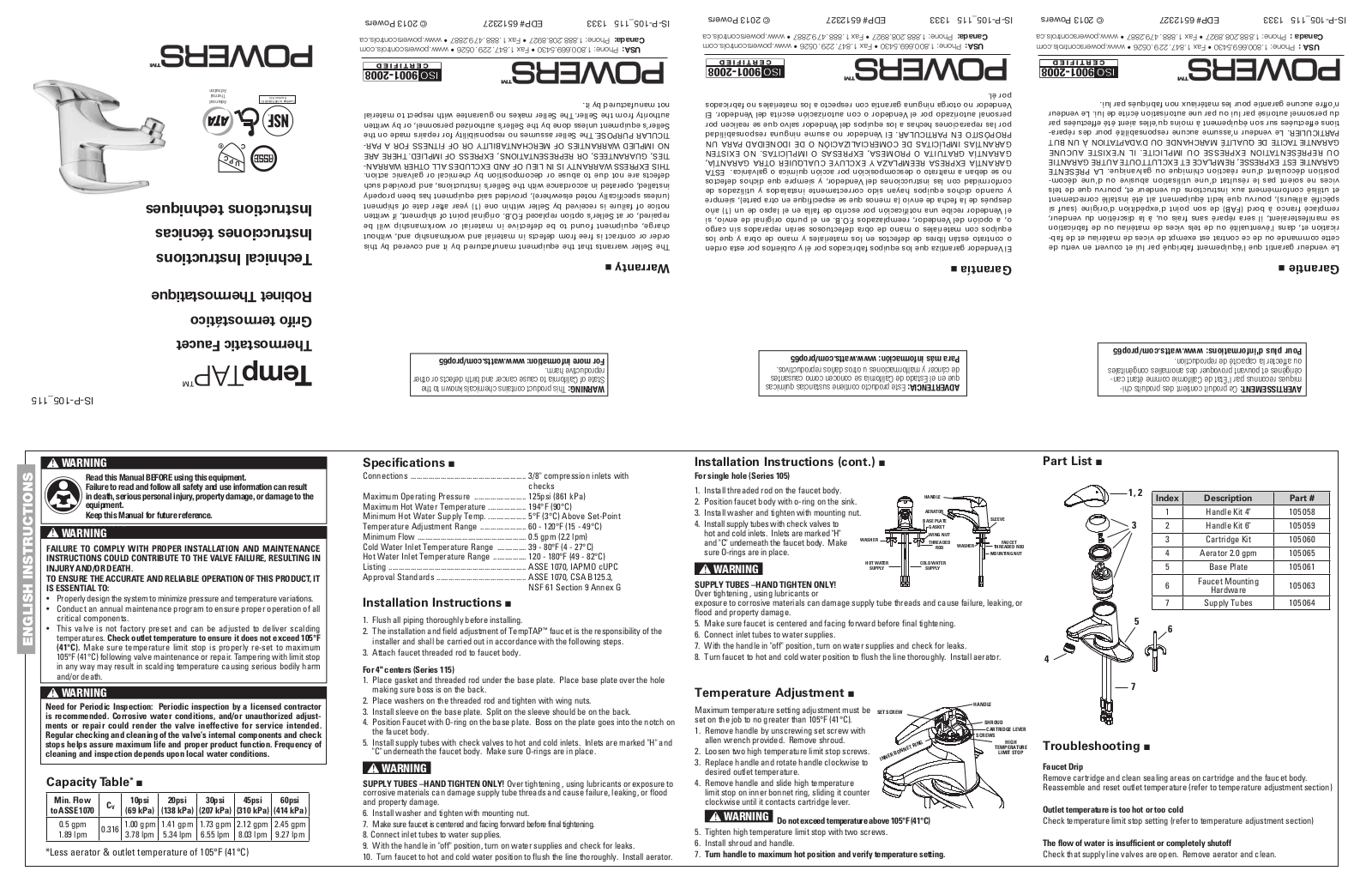 Powers 105 User Manual