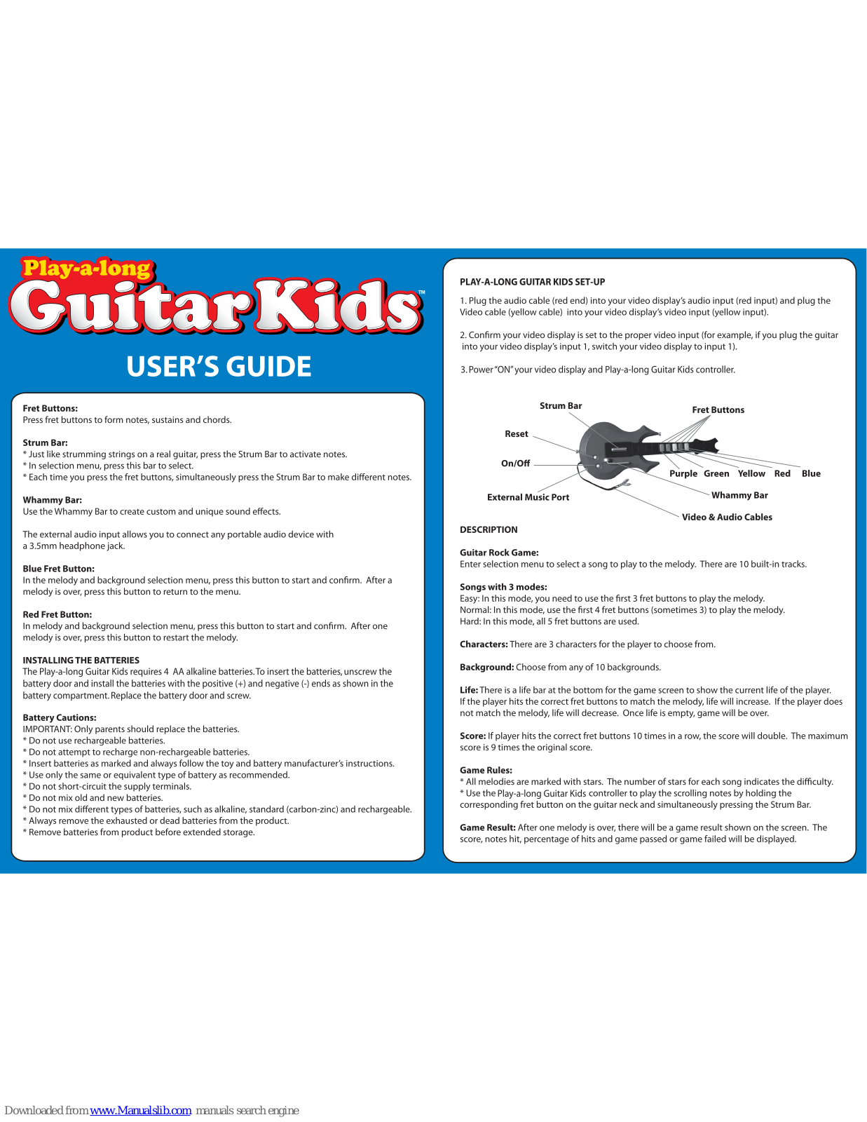 DreamGEAR Play-a-long Guitar Kids User Manual