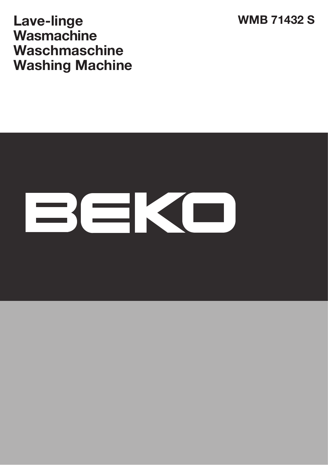 Beko WMB 71432 S User manual
