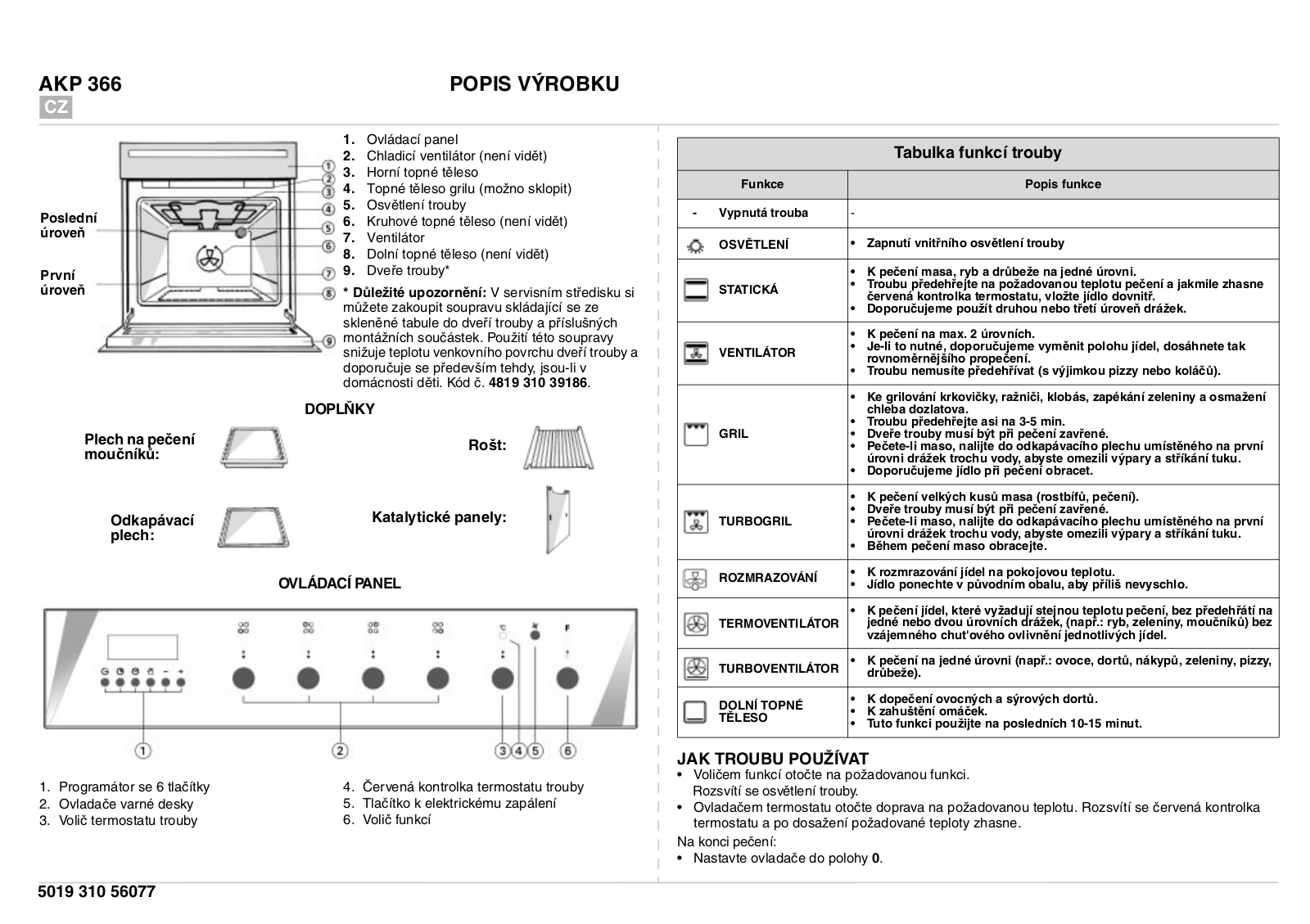 Whirlpool AKP 366 WH, AKP 366 IX User Manual