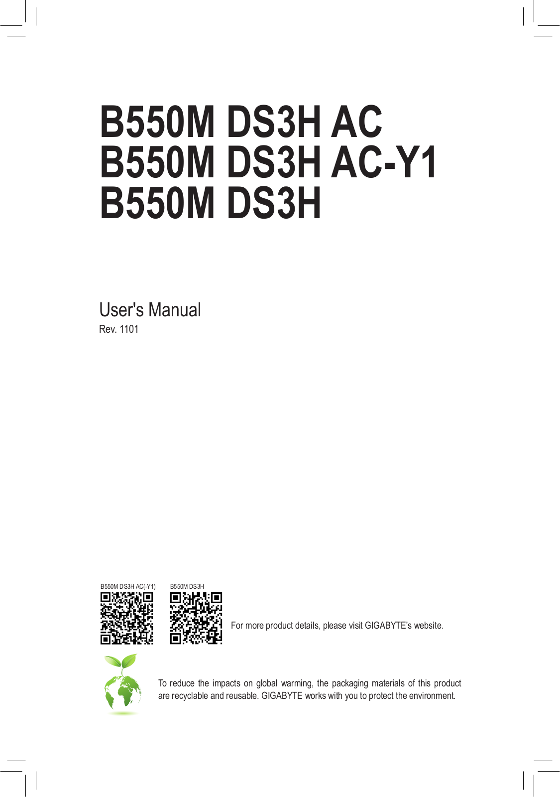 GIGABYTE B550M DS3H AC, B550M DS3H AC-Y1 Users guide