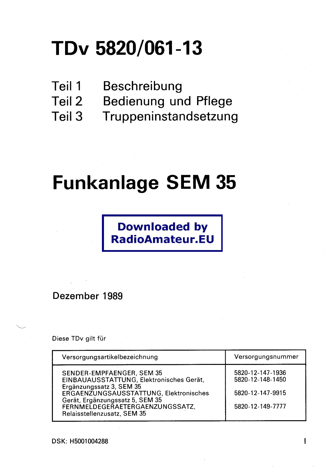 Pozosta SEM-25-tdv, 5820-045-12 User Manual