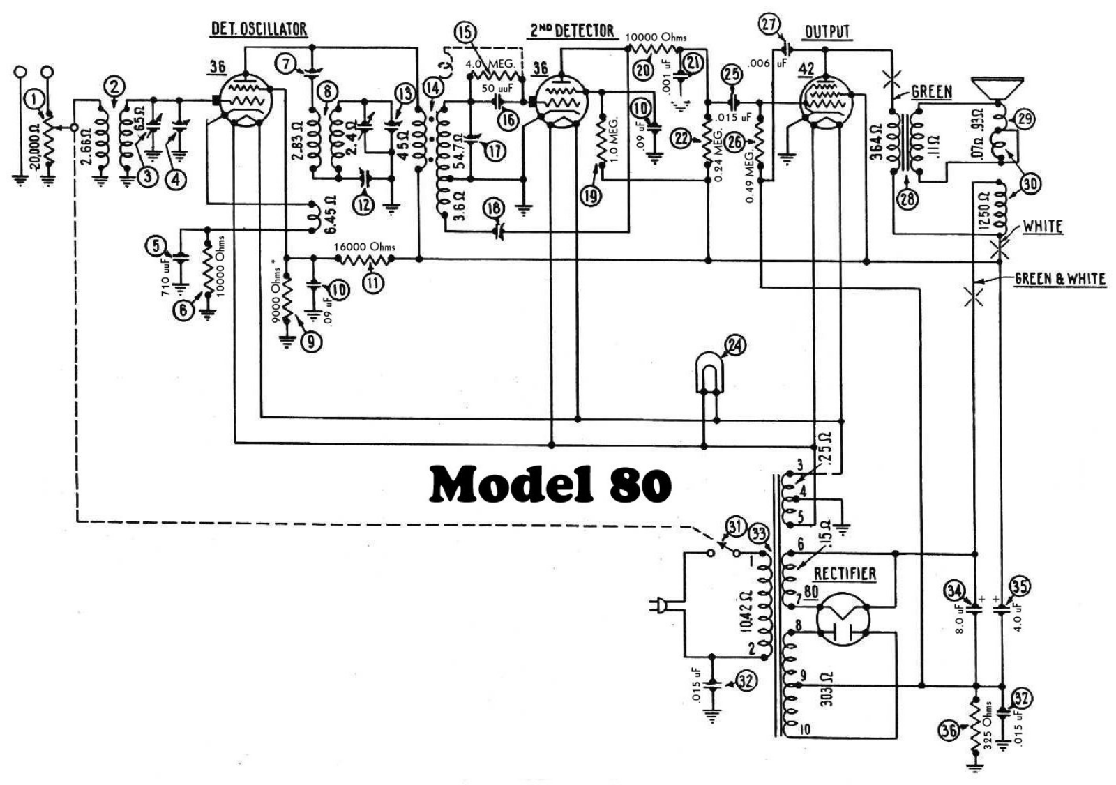 Philco 80 schematic