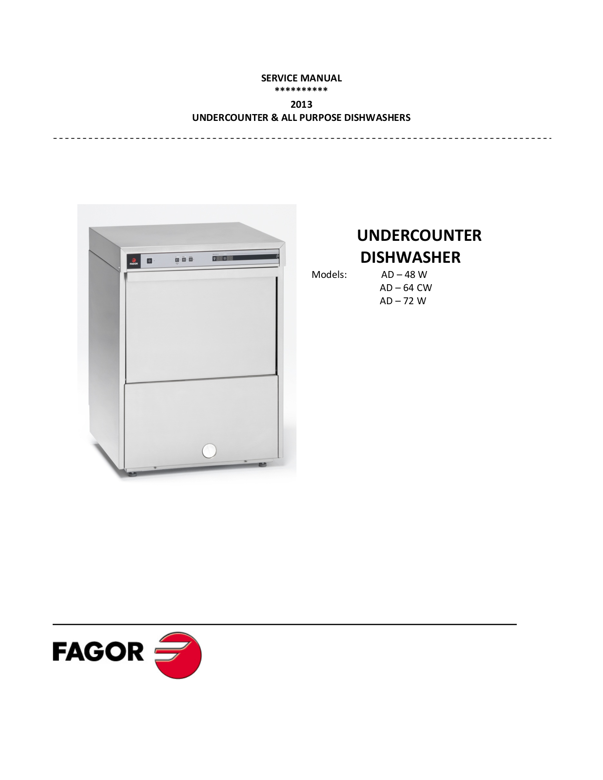 Fagor AD-48W User Manual
