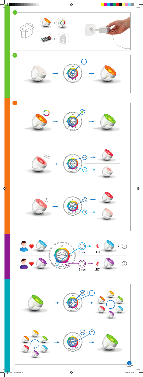 Philips LivingColors Lámpara de mesa User Manual