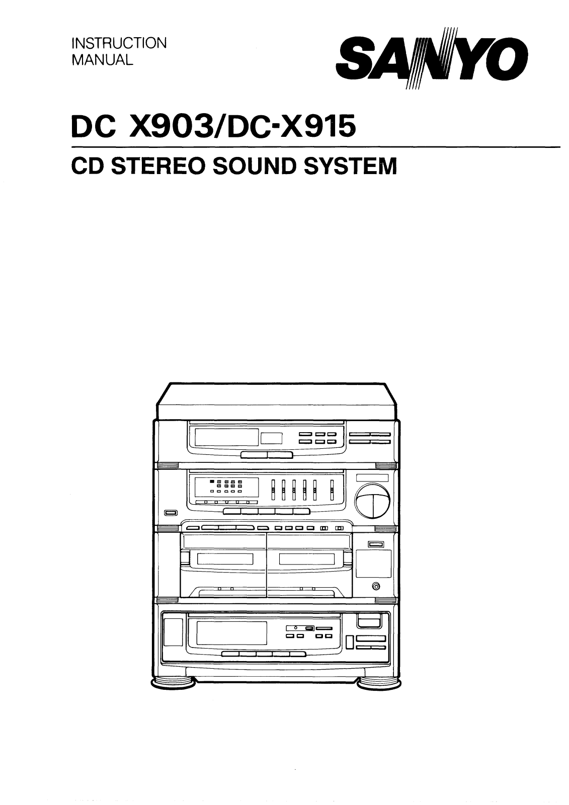 Sanyo DC X903 Instruction Manual