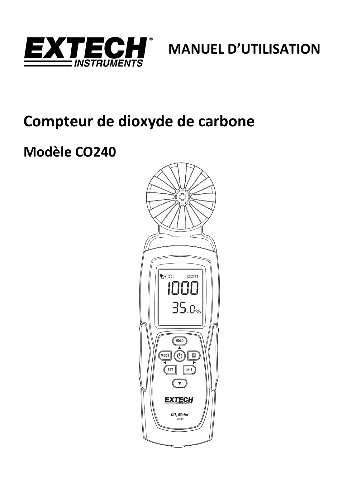 Extech CO240 User guide