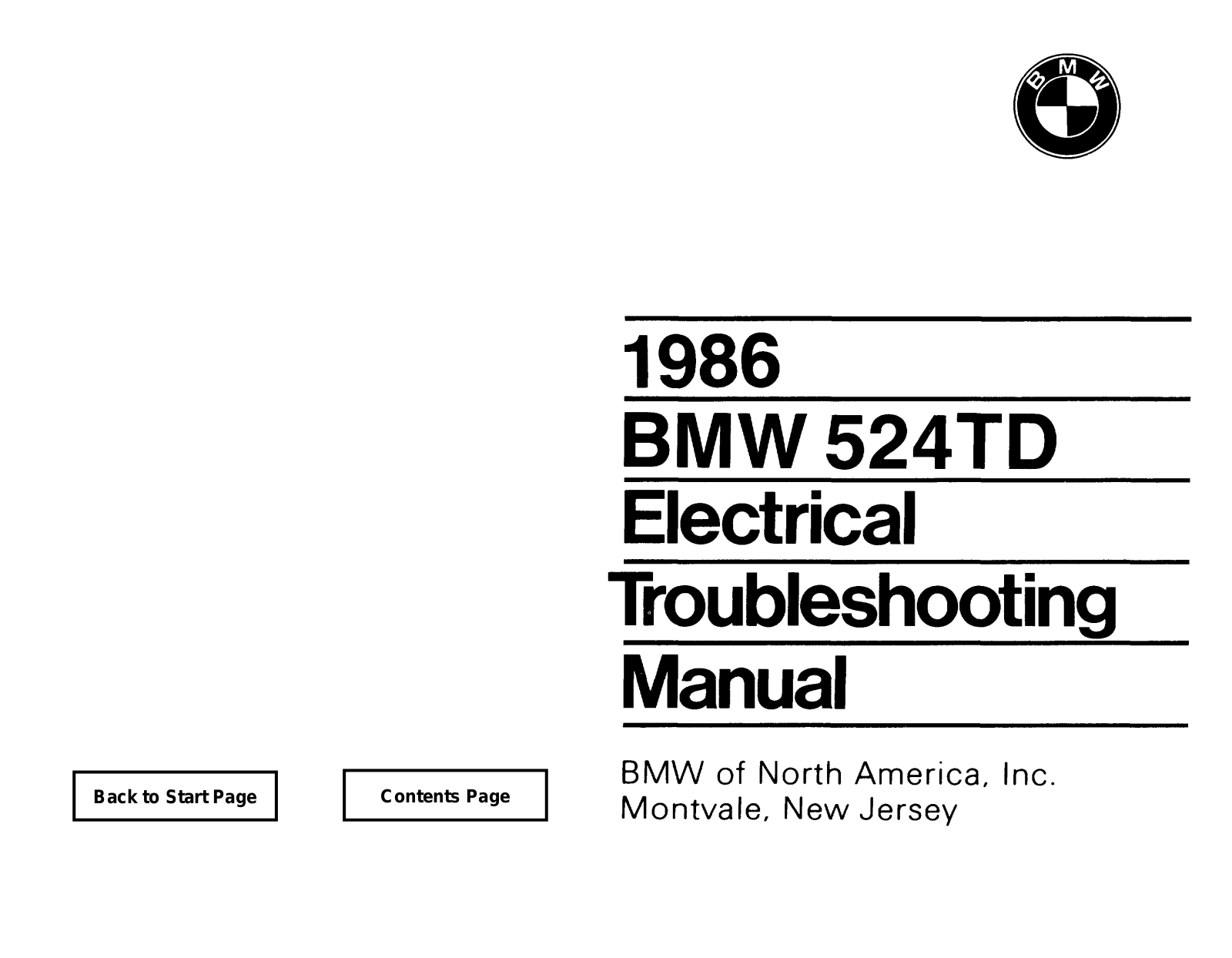 BMW 524 User Manual