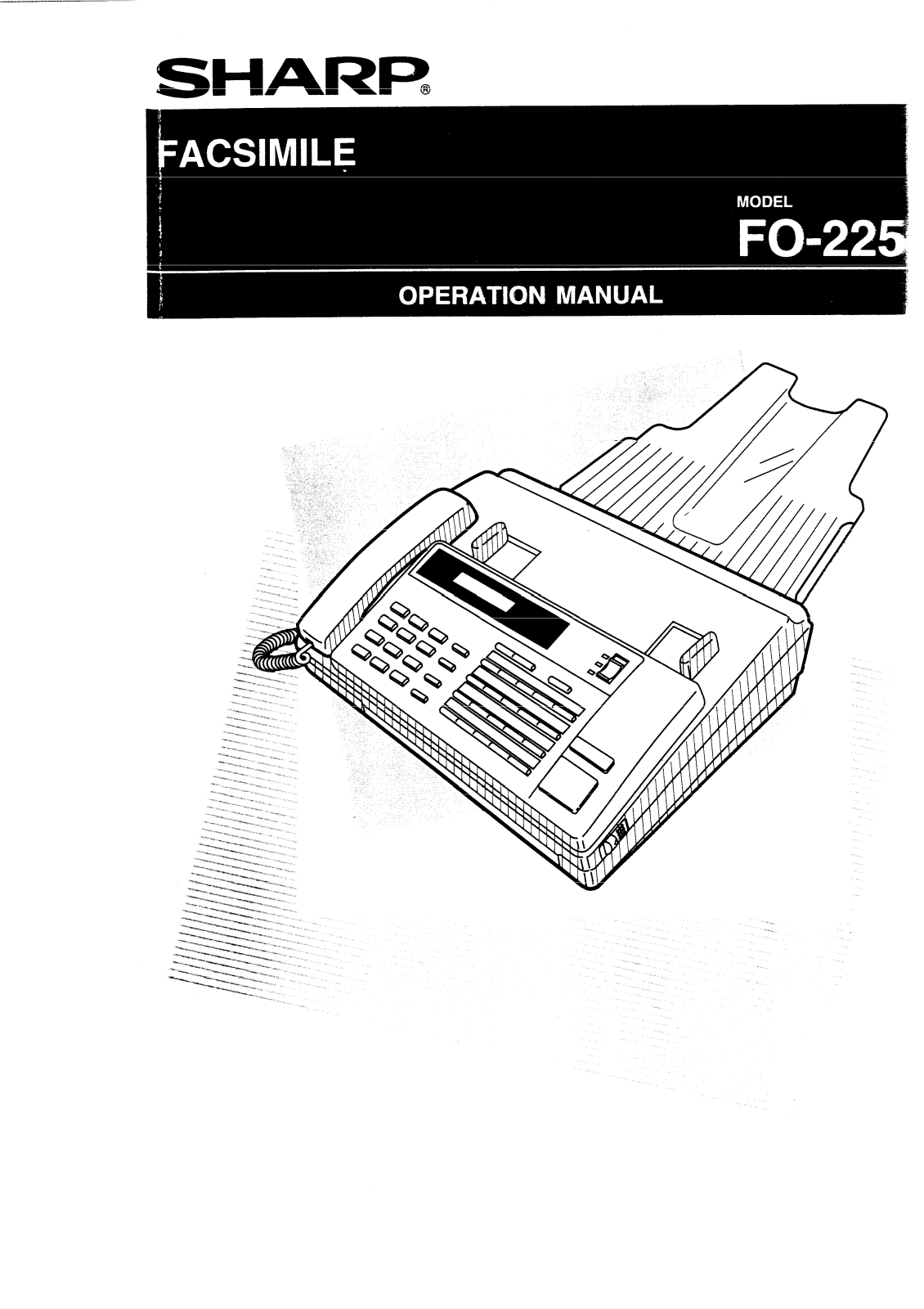Sharp FO-225 Operation Manual - ManualMachine.com