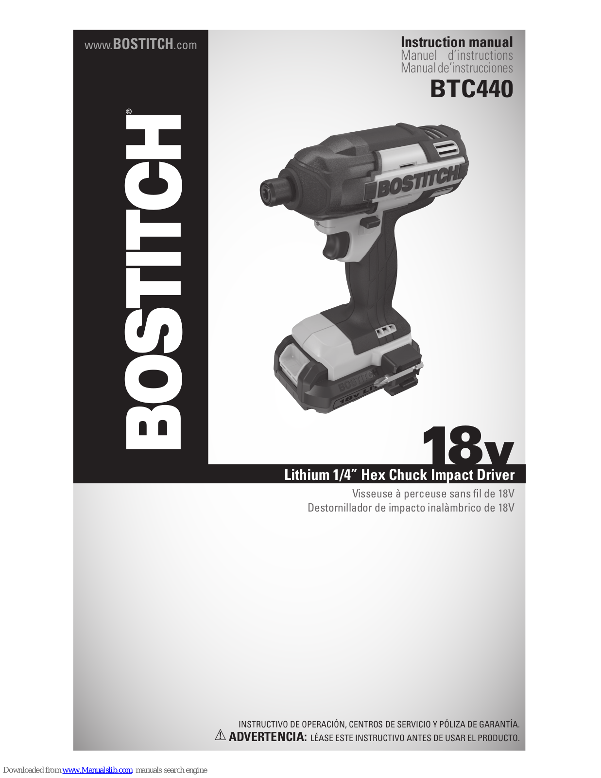 Bostitch BTC440 Instruction Manual