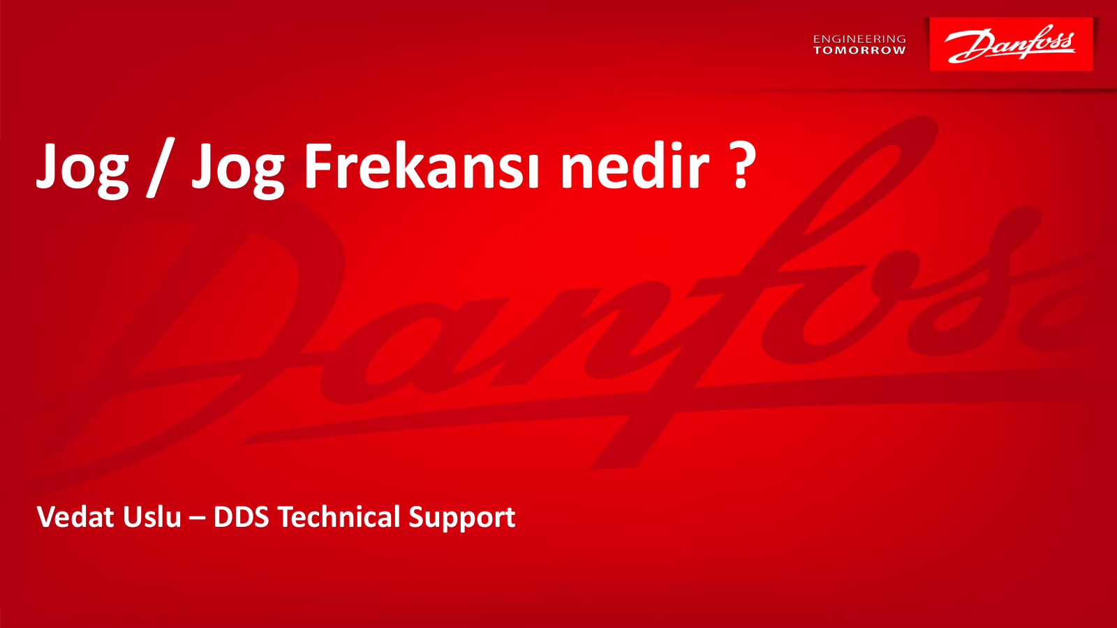 Danfoss Jog Application guide