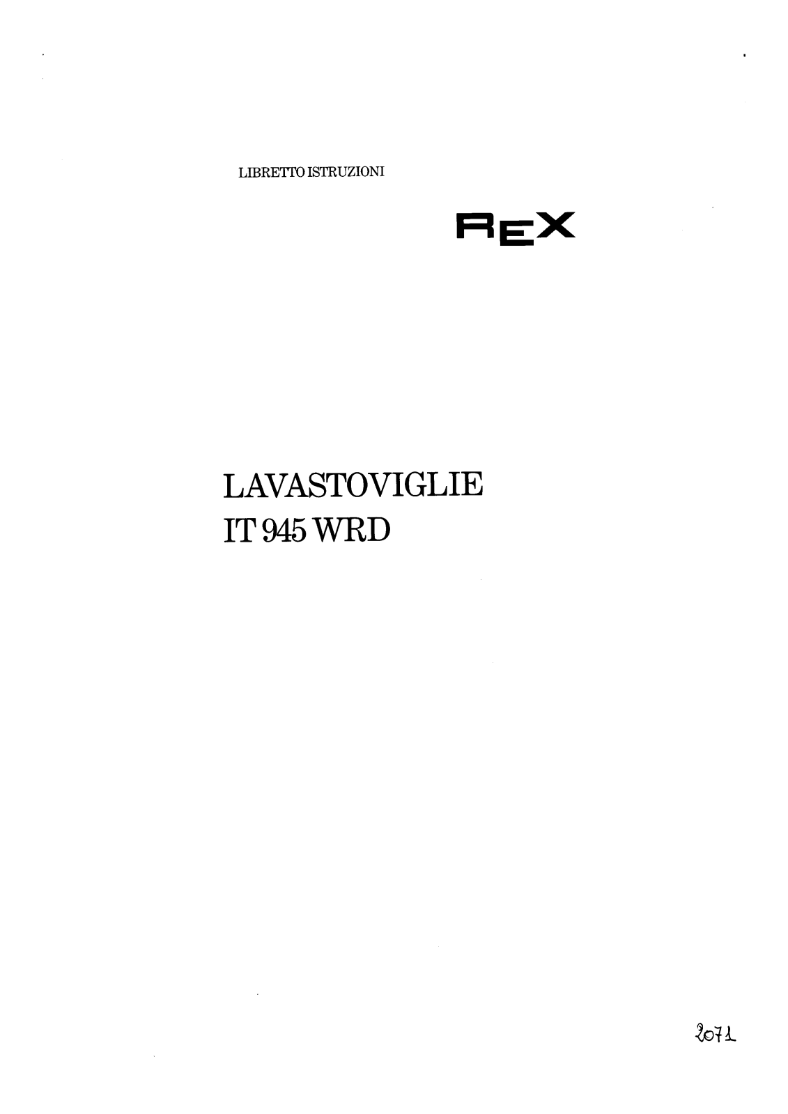 Rex IT945WRD User Manual