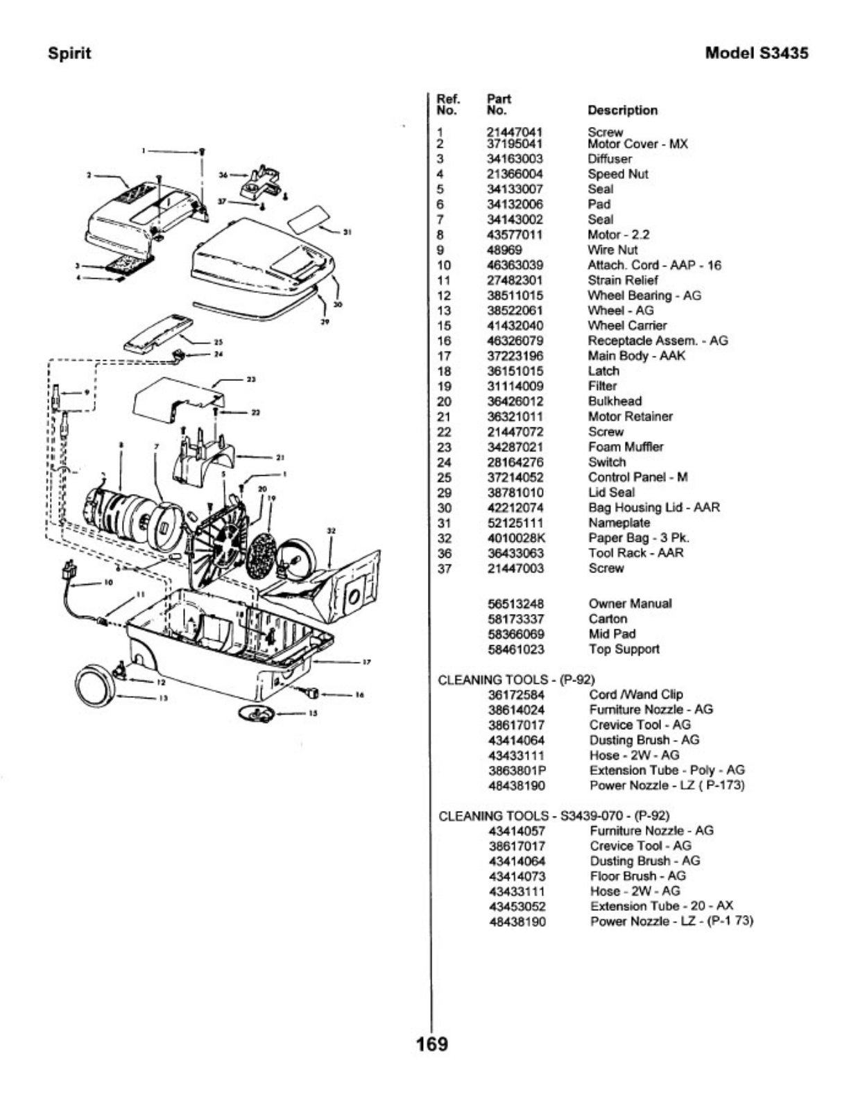 Hoover S3435 Owner's Manual