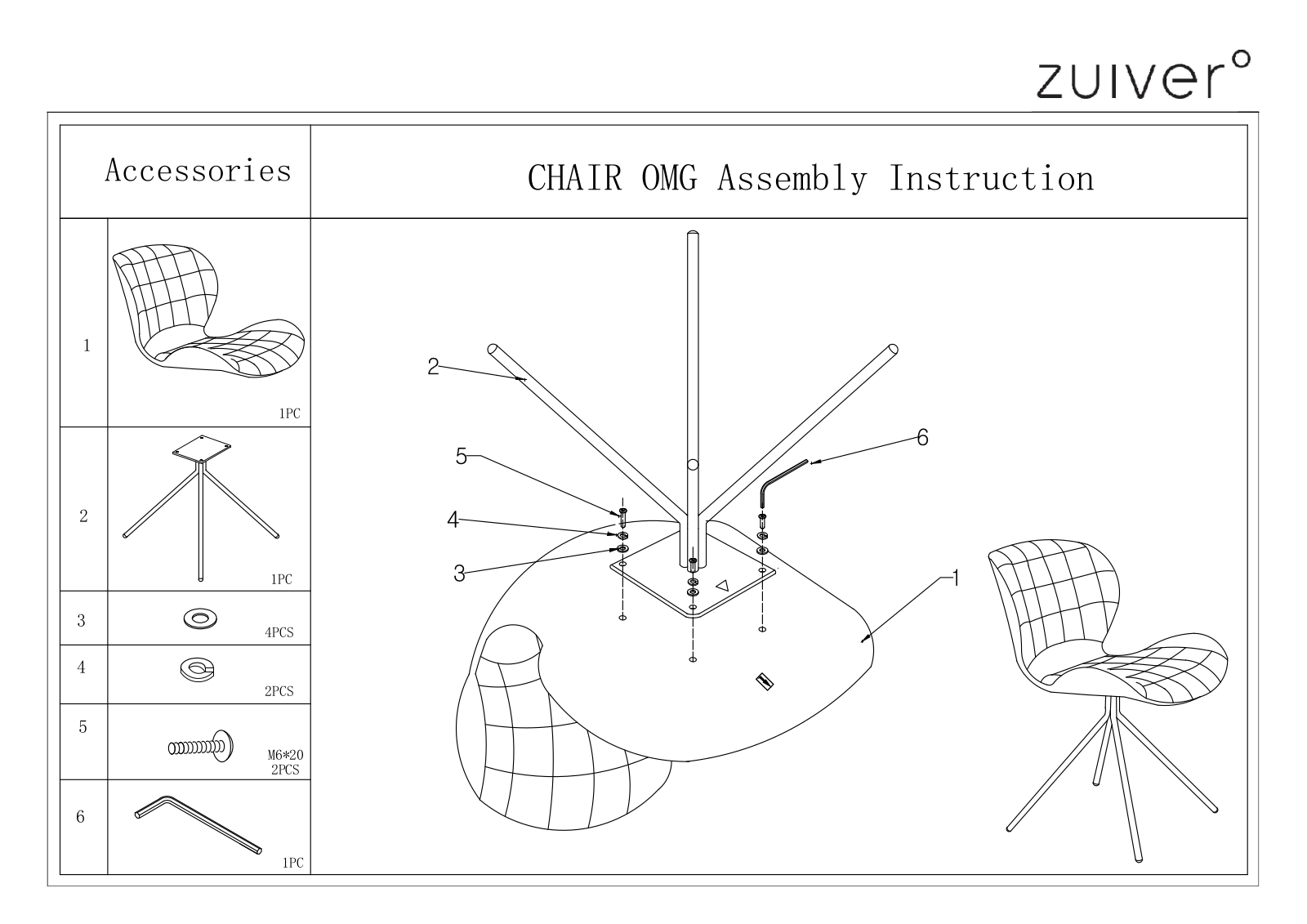 Zuiver ZIVE1028 Installation & Assembly - ManualMachine.com