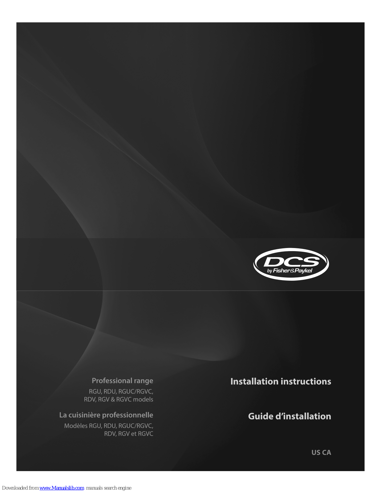DCS RGU-486GL, RDU-484GG, RDV-484GG, RDU-486GL, RDV-486GL Installation Instructions Manual - ManualMachine.com