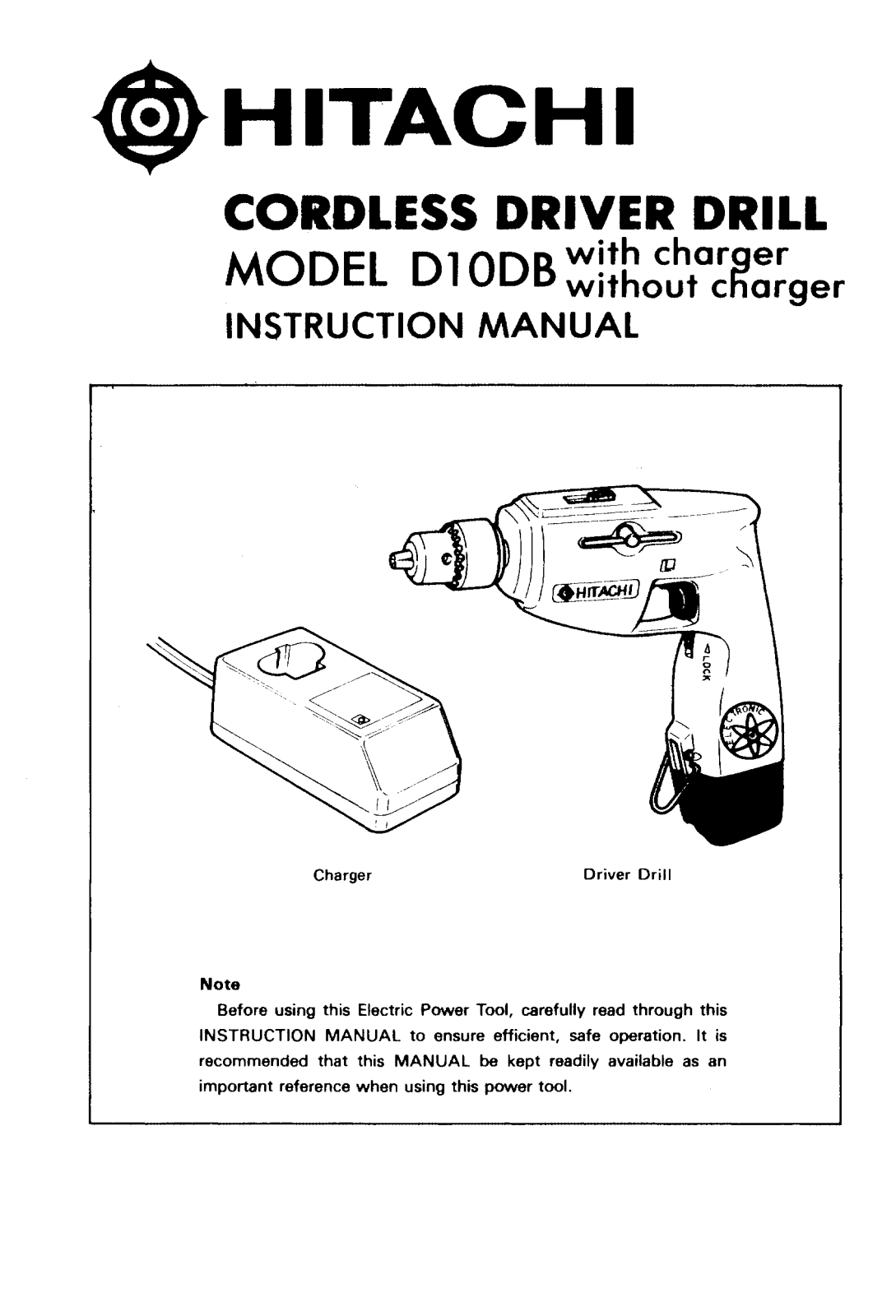 Hitachi D10DB User Manual