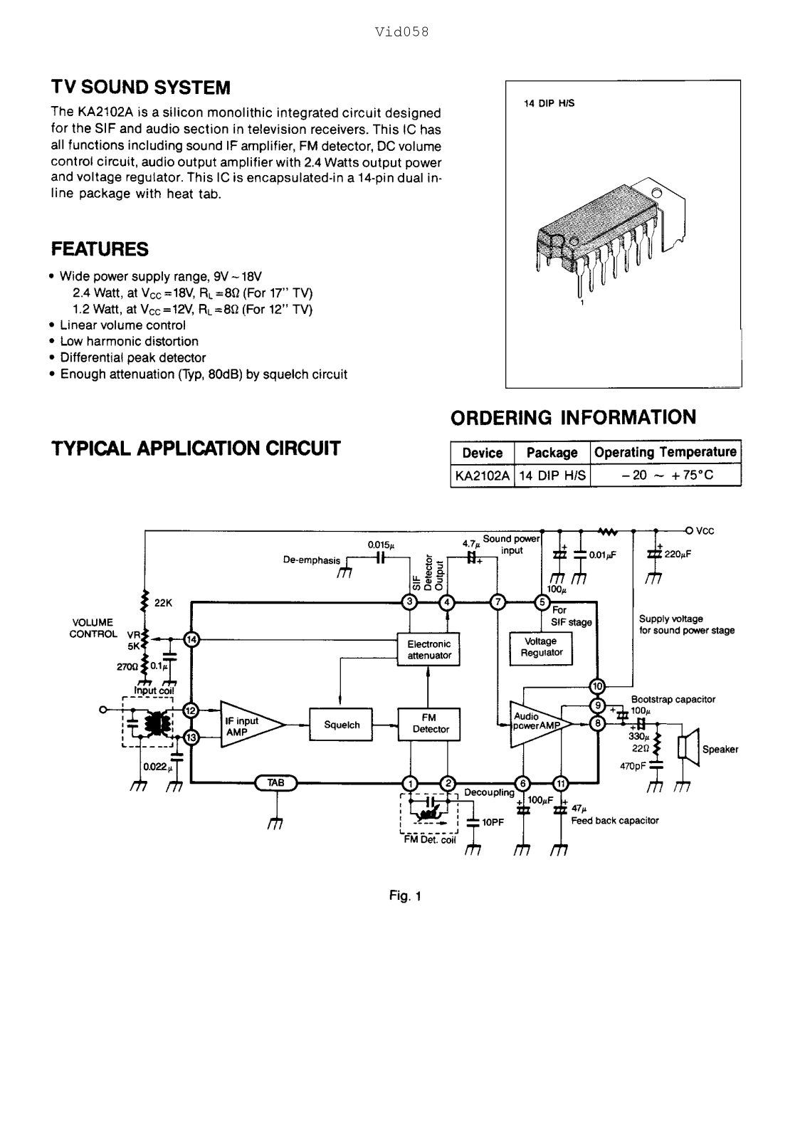 Samsung KA2102A Datasheet