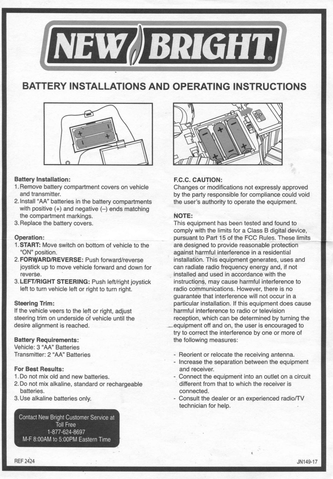 New Bright Co RF4MRR User Manual