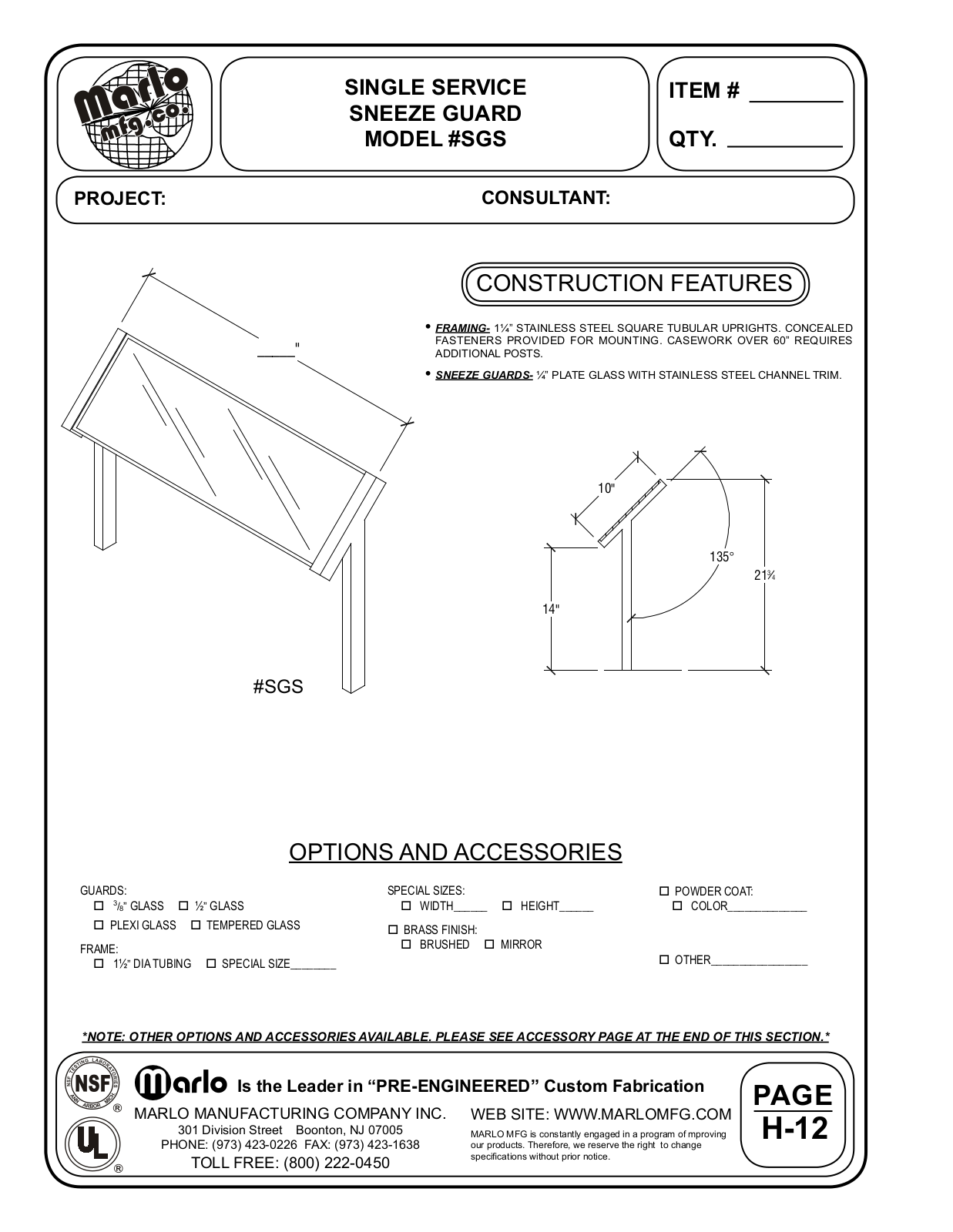 Marlo SGS User Manual