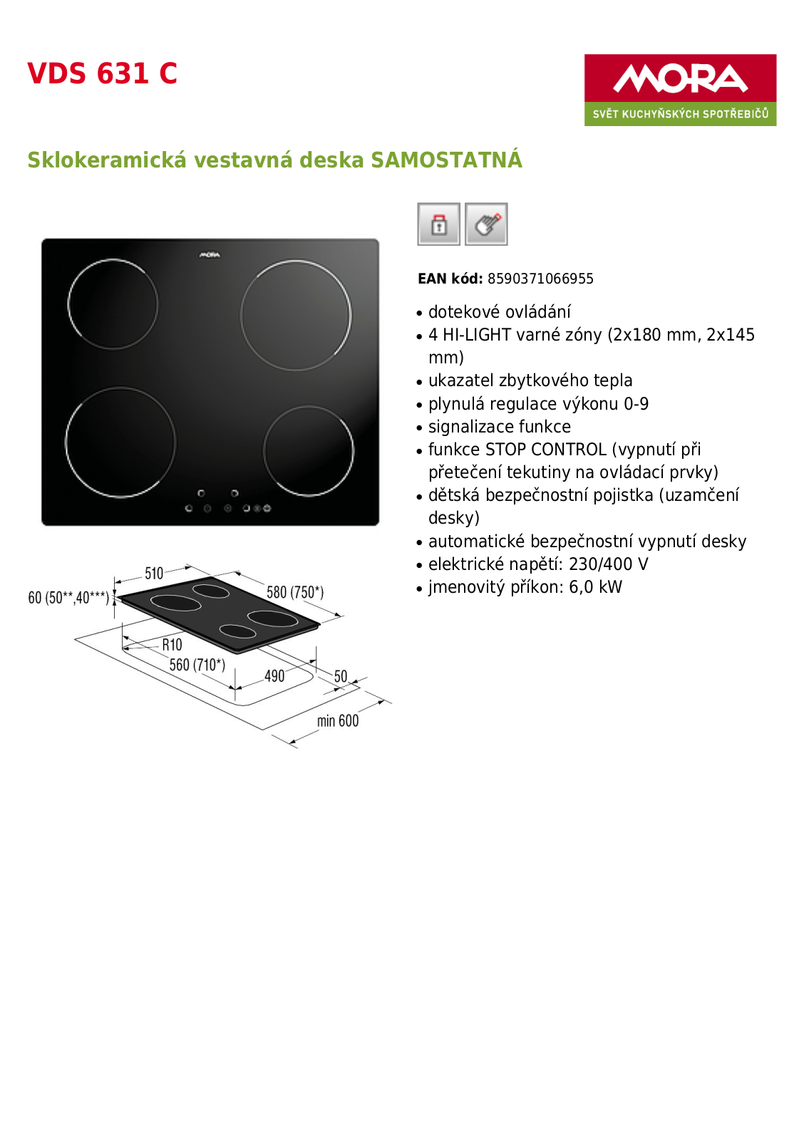 Mora VDS 631 C User Manual