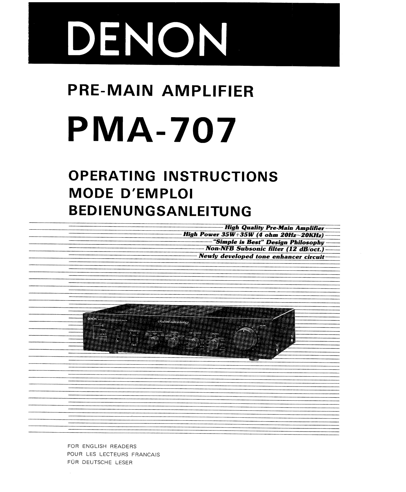 DENON PMA-707 User Manual